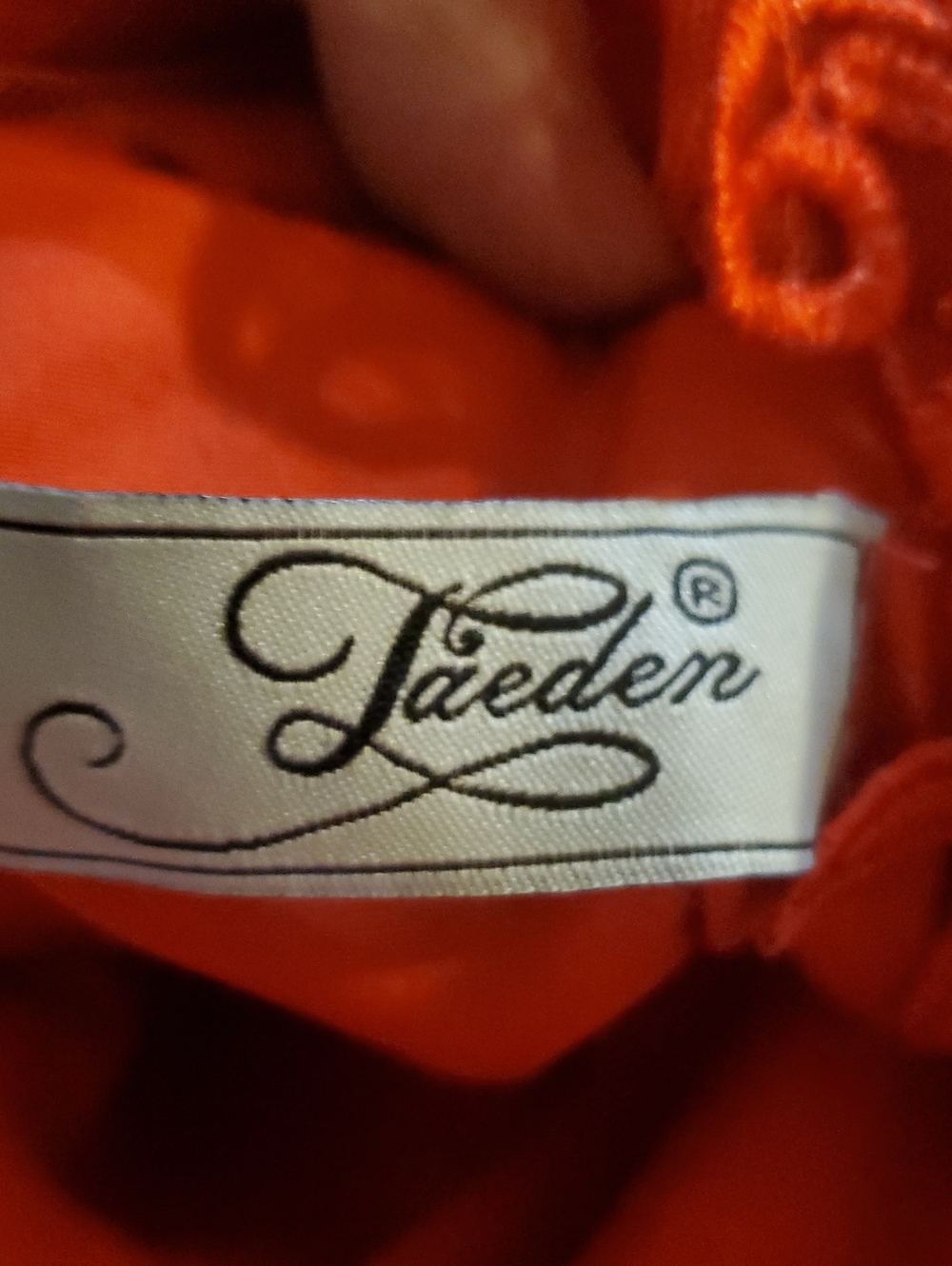 JAEDEN Red Custom Sweetheart A-Line Wedding Dress Sequined Tulle Mesh Gown•Sz M - Picture 9 of 12
